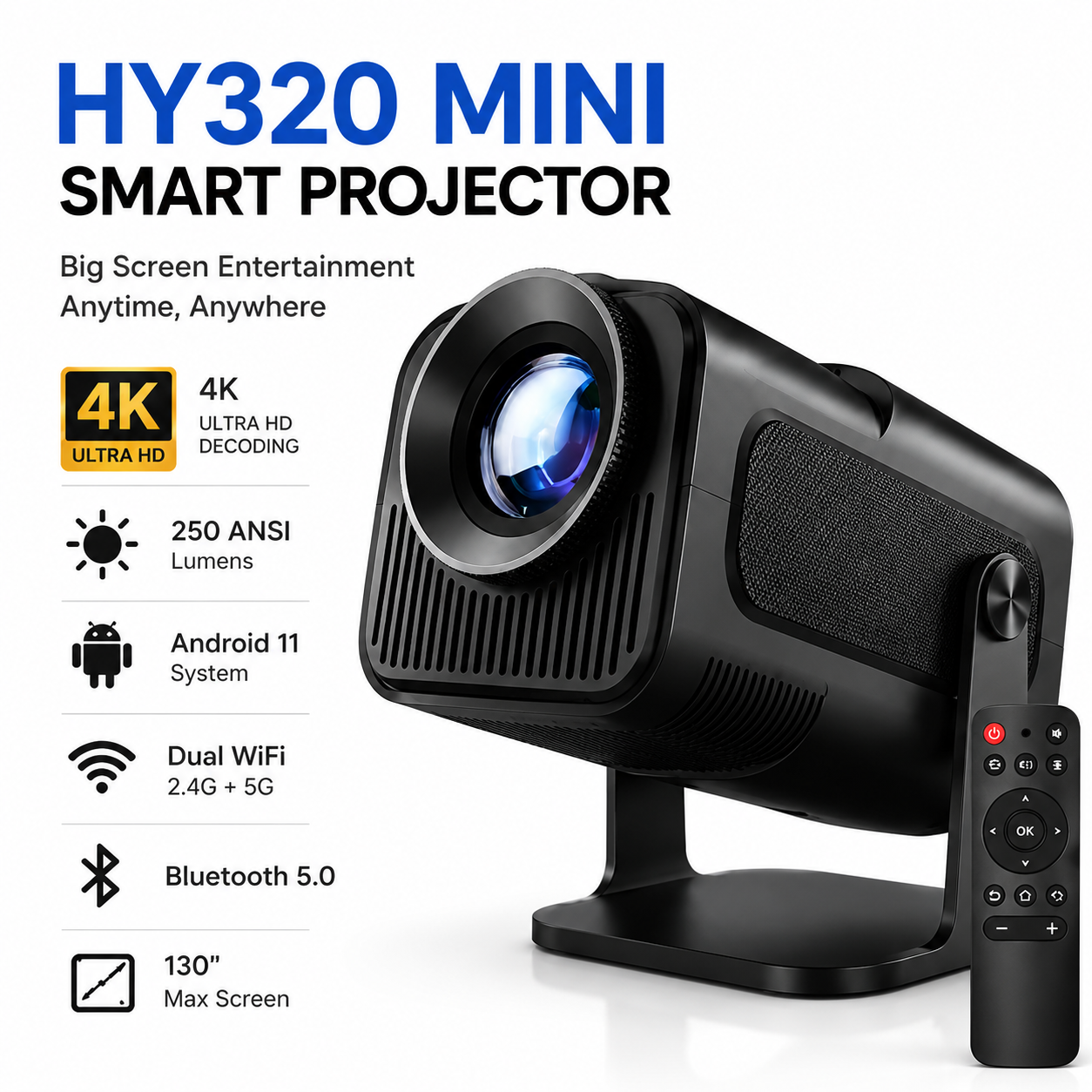 HY320 Mini Smart Projector