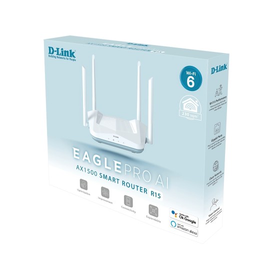 D Link R15 AX1500 WIFI 6 Smart Router