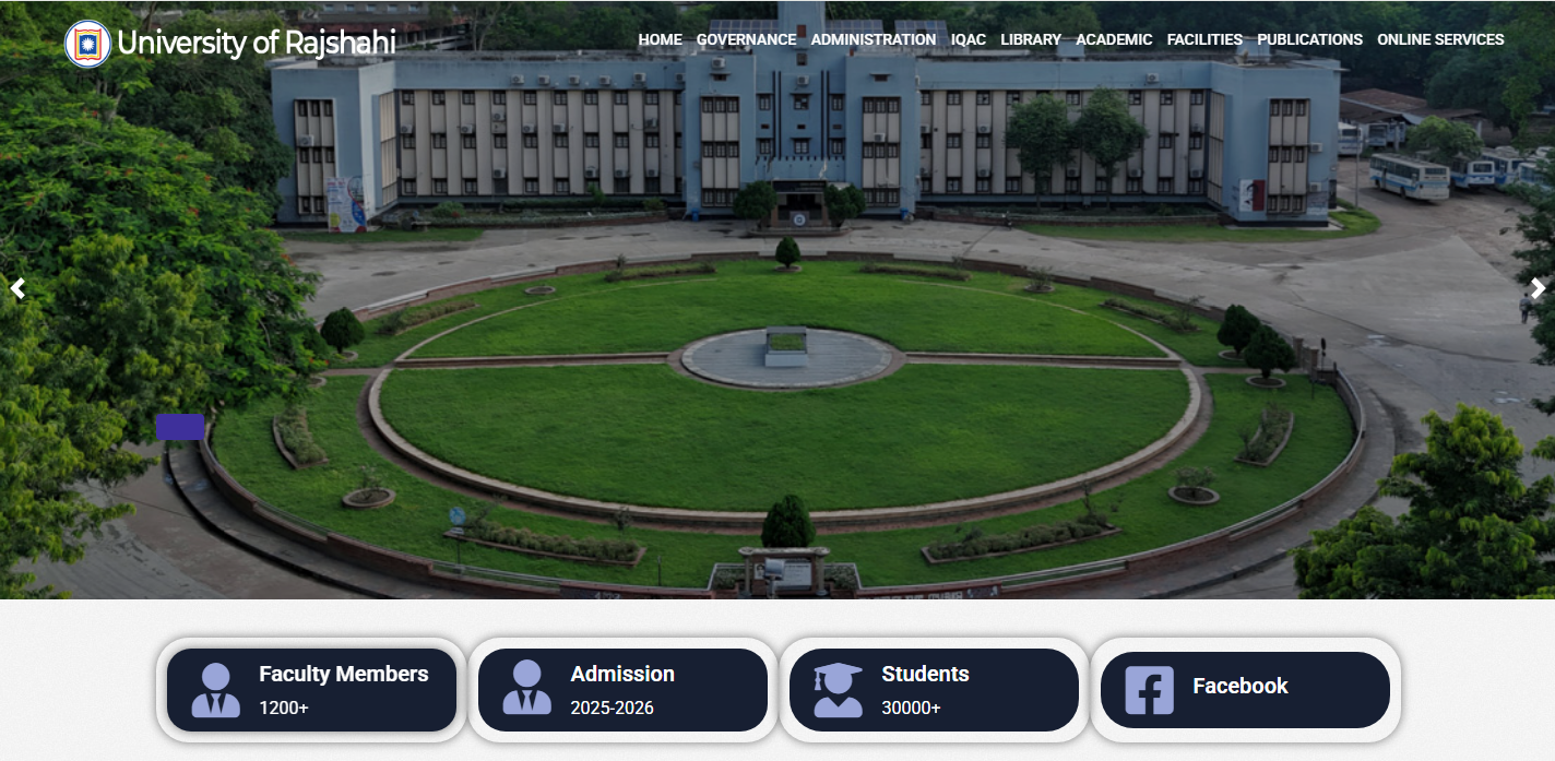 Web Development for Rajshahi University